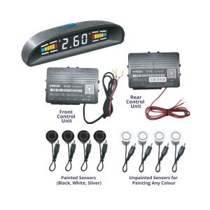 HAODI PWG448E Wireless Front (4 Sensors) and Rear (4 Sensors) Parking Sensors with Front GPS Speed Control (Installed)